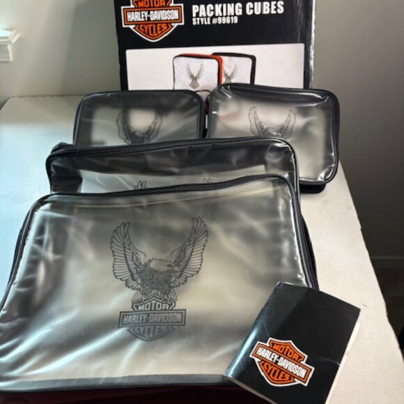 Harley-Davidson Logo 4 Pc Packing Cubes for Saddlebags or Luggage NWT Last One - Picture 8 of 13